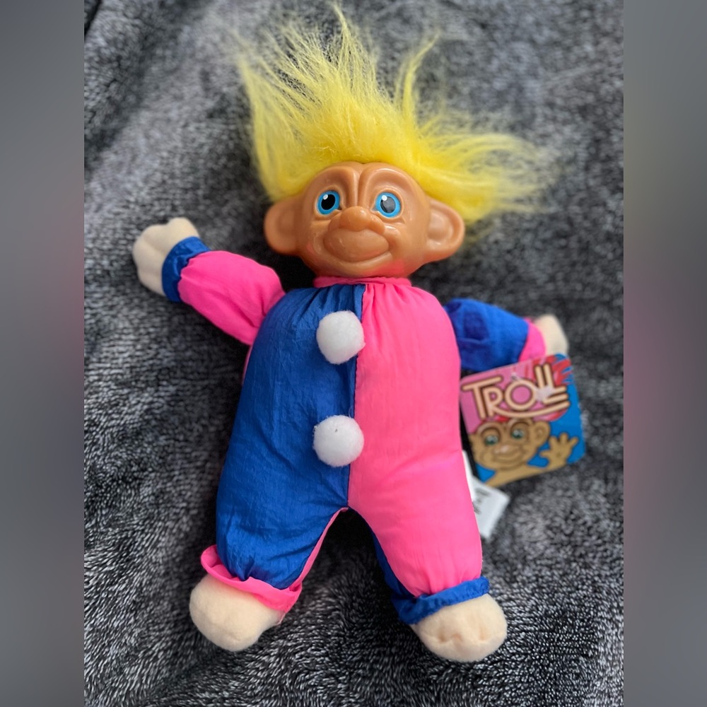Troll clown doll vintage Halloween circus